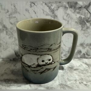 Vintage Otagiri Baby Seal Pup Iceberg Embossed Ceramic Coffee Mug Snow
Cap Mom